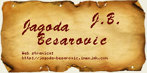 Jagoda Besarović vizit kartica